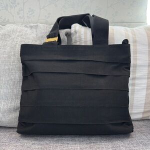 Salvatore Ferragamo Black and Gold Tote